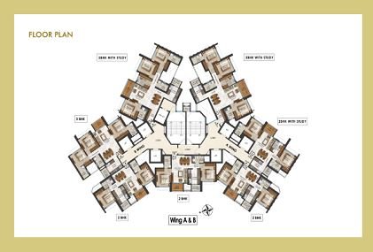 Mahindra 2 BHK Borivali West Floor Plan